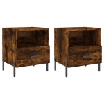 vidaXL Noptiere, 2 buc., stejar fumuriu, 40x35x47,5 cm, lemn compozit vidaXL Noptiere, 2 buc., stejar fumuriu, 40x35x47,5 cm, lemn compozit