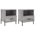 vidaXL Noptiere, 2 buc., gri sonoma, 40x35x47,5 cm, lemn compozit vidaXL Noptiere, 2 buc., gri sonoma, 40x35x47,5 cm, lemn compozit