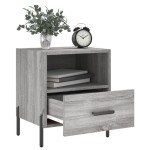 vidaXL Noptiere, 2 buc., gri sonoma, 40x35x47,5 cm, lemn compozit vidaXL Noptiere, 2 buc., gri sonoma, 40x35x47,5 cm, lemn compozit