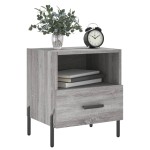 vidaXL Noptiere, 2 buc., gri sonoma, 40x35x47,5 cm, lemn compozit vidaXL Noptiere, 2 buc., gri sonoma, 40x35x47,5 cm, lemn compozit