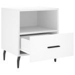 vidaXL Noptiere, 2 buc., alb, 40x35x47,5 cm, lemn compozit