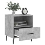 vidaXL Noptiere, 2 buc., gri beton, 40x35x47,5 cm, lemn compozit