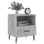 vidaXL Noptiere, 2 buc., gri beton, 40x35x47,5 cm, lemn compozit