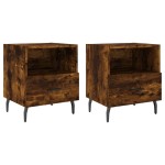 vidaXL Noptiere, 2 buc., stejar fumuriu, 40x35x47,5 cm, lemn compozit vidaXL Noptiere, 2 buc., stejar fumuriu, 40x35x47,5 cm, lemn compozit