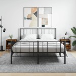 vidaXL Noptiere, 2 buc., stejar fumuriu, 40x35x47,5 cm, lemn compozit vidaXL Noptiere, 2 buc., stejar fumuriu, 40x35x47,5 cm, lemn compozit