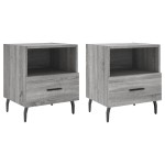 vidaXL Noptiere, 2 buc., gri sonoma, 40x35x47,5 cm, lemn compozit