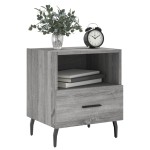 vidaXL Noptiere, 2 buc., gri sonoma, 40x35x47,5 cm, lemn compozit