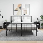vidaXL Noptiere, 2 buc., negru, 40x35x47,5 cm, lemn compozit vidaXL Noptiere, 2 buc., negru, 40x35x47,5 cm, lemn compozit