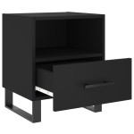 vidaXL Noptiere, 2 buc., negru, 40x35x47,5 cm, lemn compozit vidaXL Noptiere, 2 buc., negru, 40x35x47,5 cm, lemn compozit