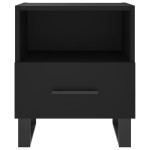 vidaXL Noptiere, 2 buc., negru, 40x35x47,5 cm, lemn compozit vidaXL Noptiere, 2 buc., negru, 40x35x47,5 cm, lemn compozit