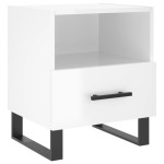 vidaXL Noptiere, 2 buc., alb extralucios, 40x35x47,5 cm, lemn compozit vidaXL Noptiere, 2 buc., alb extralucios, 40x35x47,5 cm, lemn compozit