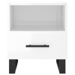 vidaXL Noptiere, 2 buc., alb extralucios, 40x35x47,5 cm, lemn compozit vidaXL Noptiere, 2 buc., alb extralucios, 40x35x47,5 cm, lemn compozit