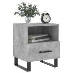 vidaXL Noptiere, 2 buc., gri beton, 40x35x47,5 cm, lemn compozit