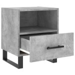 vidaXL Noptiere, 2 buc., gri beton, 40x35x47,5 cm, lemn compozit