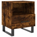 vidaXL Noptiere, 2 buc., stejar fumuriu, 40x35x47,5 cm, lemn compozit vidaXL Noptiere, 2 buc., stejar fumuriu, 40x35x47,5 cm, lemn compozit