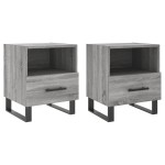 vidaXL Noptiere, 2 buc., gri sonoma, 40x35x47,5 cm, lemn compozit vidaXL Noptiere, 2 buc., gri sonoma, 40x35x47,5 cm, lemn compozit