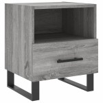 vidaXL Noptiere, 2 buc., gri sonoma, 40x35x47,5 cm, lemn compozit vidaXL Noptiere, 2 buc., gri sonoma, 40x35x47,5 cm, lemn compozit