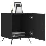 vidaXL Noptiere, 2 buc., negru, 40x40x50 cm, lemn compozit vidaXL Noptiere, 2 buc., negru, 40x40x50 cm, lemn compozit