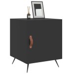 vidaXL Noptiere, 2 buc., negru, 40x40x50 cm, lemn compozit vidaXL Noptiere, 2 buc., negru, 40x40x50 cm, lemn compozit