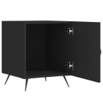 vidaXL Noptiere, 2 buc., negru, 40x40x50 cm, lemn compozit vidaXL Noptiere, 2 buc., negru, 40x40x50 cm, lemn compozit