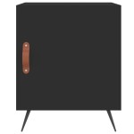 vidaXL Noptiere, 2 buc., negru, 40x40x50 cm, lemn compozit vidaXL Noptiere, 2 buc., negru, 40x40x50 cm, lemn compozit