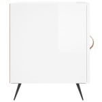 vidaXL Noptiere, 2 buc., alb extralucios, 40x40x50 cm, lemn compozit