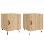 vidaXL Noptiere, 2 buc., stejar sonoma, 40x40x50 cm, lemn compozit vidaXL Noptiere, 2 buc., stejar sonoma, 40x40x50 cm, lemn compozit