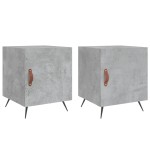 vidaXL Noptiere, 2 buc., gri beton, 40x40x50 cm, lemn compozit vidaXL Noptiere, 2 buc., gri beton, 40x40x50 cm, lemn compozit