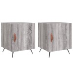 vidaXL Noptiere, 2 buc., gri sonoma, 40x40x50 cm, lemn compozit vidaXL Noptiere, 2 buc., gri sonoma, 40x40x50 cm, lemn compozit