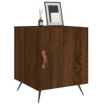 vidaXL Noptiere, 2 buc., stejar maro, 40x40x50 cm, lemn compozit vidaXL Noptiere, 2 buc., stejar maro, 40x40x50 cm, lemn compozit