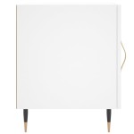 vidaXL Noptiere, 2 buc., alb, 40x40x50 cm, lemn compozit vidaXL Noptiere, 2 buc., alb, 40x40x50 cm, lemn compozit