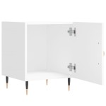 vidaXL Noptiere, 2 buc., alb, 40x40x50 cm, lemn compozit vidaXL Noptiere, 2 buc., alb, 40x40x50 cm, lemn compozit