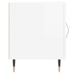 vidaXL Noptiere, 2 buc., alb extralucios, 40x40x50 cm, lemn compozit