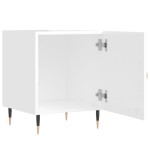 vidaXL Noptiere, 2 buc., alb extralucios, 40x40x50 cm, lemn compozit