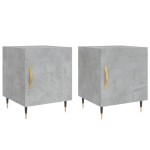 vidaXL Noptiere, 2 buc., gri beton, 40x40x50 cm, lemn compozit