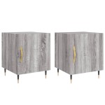 vidaXL Noptiere, 2 buc., gri sonoma, 40x40x50 cm, lemn compozit vidaXL Noptiere, 2 buc., gri sonoma, 40x40x50 cm, lemn compozit