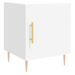 vidaXL Noptiere, 2 buc., alb, 40x40x50 cm, lemn compozit