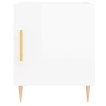 vidaXL Noptiere, 2 buc., alb extralucios, 40x40x50 cm, lemn compozit vidaXL Noptiere, 2 buc., alb extralucios, 40x40x50 cm, lemn compozit