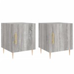 vidaXL Noptiere, 2 buc., gri sonoma, 40x40x50 cm, lemn compozit
