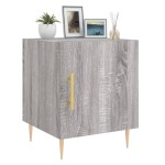 vidaXL Noptiere, 2 buc., gri sonoma, 40x40x50 cm, lemn compozit