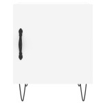 vidaXL Noptiere, 2 buc., alb, 40x40x50 cm, lemn compozit