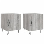vidaXL Noptiere, 2 buc., gri sonoma, 40x40x50 cm, lemn compozit vidaXL Noptiere, 2 buc., gri sonoma, 40x40x50 cm, lemn compozit