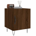 vidaXL Noptiere, 2 buc., stejar maro, 40x40x50 cm, lemn compozit vidaXL Noptiere, 2 buc., stejar maro, 40x40x50 cm, lemn compozit