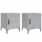 vidaXL Noptiere, 2 buc., gri beton, 40x40x50 cm, lemn compozit vidaXL Noptiere, 2 buc., gri beton, 40x40x50 cm, lemn compozit