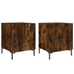 vidaXL Noptiere, 2 buc., stejar fumuriu, 40x40x50 cm, lemn compozit vidaXL Noptiere, 2 buc., stejar fumuriu, 40x40x50 cm, lemn compozit