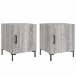 vidaXL Noptiere, 2 buc., gri sonoma, 40x40x50 cm, lemn compozit vidaXL Noptiere, 2 buc., gri sonoma, 40x40x50 cm, lemn compozit