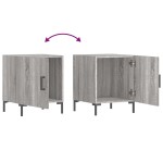vidaXL Noptiere, 2 buc., gri sonoma, 40x40x50 cm, lemn compozit vidaXL Noptiere, 2 buc., gri sonoma, 40x40x50 cm, lemn compozit