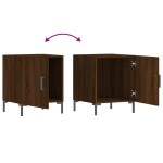 vidaXL Noptiere, 2 buc., stejar maro, 40x40x50 cm, lemn compozit vidaXL Noptiere, 2 buc., stejar maro, 40x40x50 cm, lemn compozit