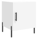 vidaXL Noptiere, 2 buc., alb, 40x40x50 cm, lemn compozit