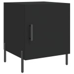vidaXL Noptiere, 2 buc., negru, 40x40x50 cm, lemn compozit vidaXL Noptiere, 2 buc., negru, 40x40x50 cm, lemn compozit